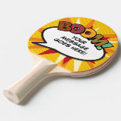 Raquette De Ping Pong BOOM Discours Personnalisé Bubble Funny Cool (Devant Angle)