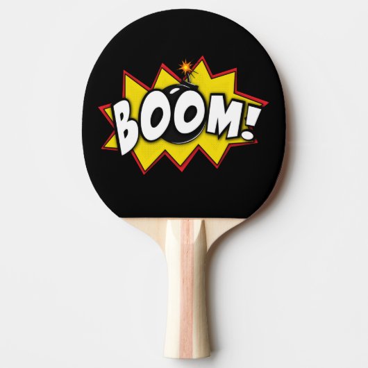 Raquette De Ping Pong Boom Superhero Comic Action Mots Ping Pong Paddle (Devant)