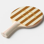 Raquette De Ping Pong Bord de mer Sable Brûlé et Nom de famille (Devant Angle)