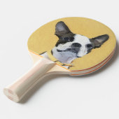 Raquette De Ping Pong Boston Terrier Peinture - Cute Original Chien Art (Devant Angle)