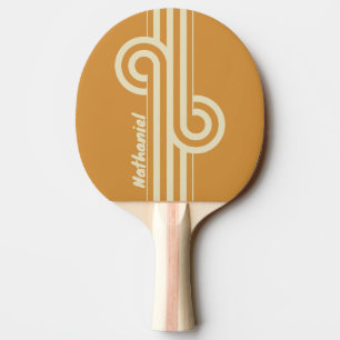 Raquette De Ping Pong Boucle à double rayure Rétro Golden Horizon avec n