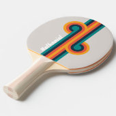 Raquette De Ping Pong Boucle de Plage Rétro avec Nom (Devant Angle)