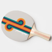 Raquette De Ping Pong Boucle de Plage Rétro avec Nom (Côté)