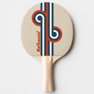 Raquette De Ping Pong Boucle de rayure de poste de pilotage vintage avec
