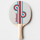 Raquette De Ping Pong Boucle de rayure Thunderbird avec nom (Dos)