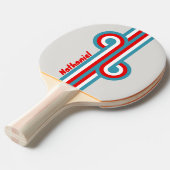 Raquette De Ping Pong Boucle de rayure Thunderbird avec nom (Devant Angle)