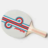 Raquette De Ping Pong Boucle de rayure Thunderbird avec nom (Côté)