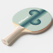 Raquette De Ping Pong Boucle Nostalgique Vert Océan avec Nom (Devant Angle)