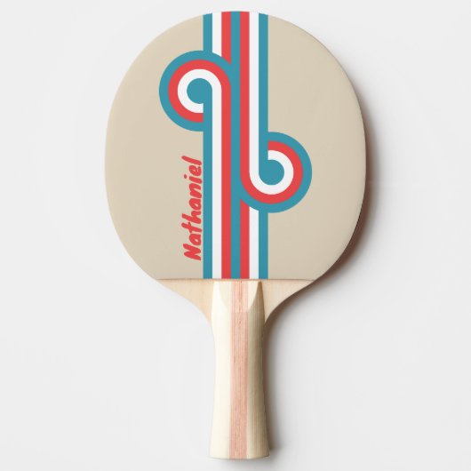 Raquette De Ping Pong Boucle Rayée Cloud Chaser avec Nom (Devant)