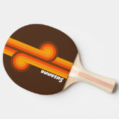 Raquette De Ping Pong Boucle rétro Brown avec nom (Côté)