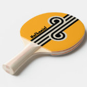 Raquette De Ping Pong Boucle Rétro Bumblebee Buzz avec Nom (Devant Angle)
