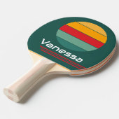 Raquette De Ping Pong Boucle verte de rotation rétro (Devant Angle)