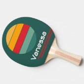 Raquette De Ping Pong Boucle verte de rotation rétro (Côté)