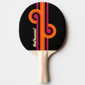 Raquette De Ping Pong Boucle VHS Rétro avec Nom (Dos)