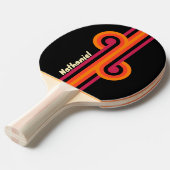 Raquette De Ping Pong Boucle VHS Rétro avec Nom (Devant Angle)
