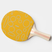 Raquette De Ping Pong Boucles sur boucles géométriques orange (Côté)