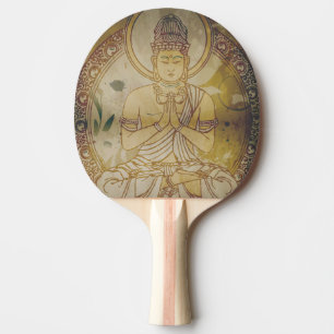 Raquette De Ping Pong Bouddha grunge vintage