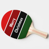 Raquette De Ping Pong Boule De Ping De Noël Rouge Et Vert (Côté)