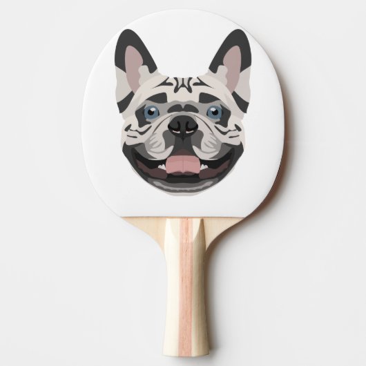 Raquette De Ping Pong Bouledogue français d'illustration (Devant)