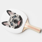 Raquette De Ping Pong Bouledogue français d'illustration (Côté)