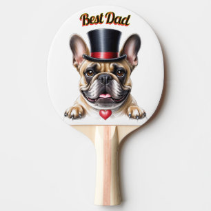 Raquette De Ping Pong Bouledogue français  Papa Fête des Pères Bulldogue