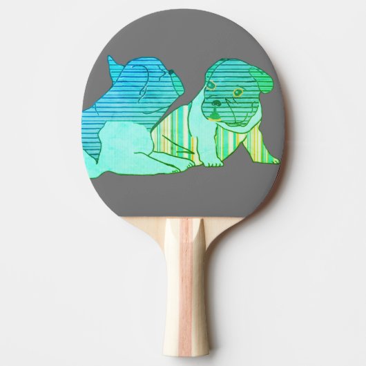 Raquette De Ping Pong Bouledogues français (Devant)