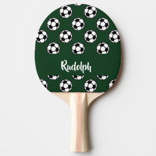 Raquette De Ping Pong Boules de football motif vert