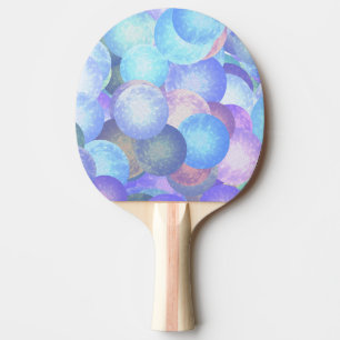Raquette De Ping Pong Boules disco dans les couleurs pastel arc-en-ciel 