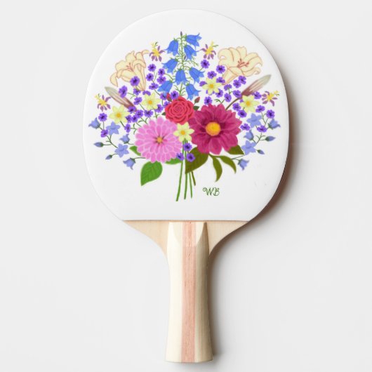 Raquette De Ping Pong Bouquet de fleurs (Devant)
