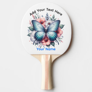 Raquette De Ping Pong Bouquet de fleurs papillon vibrant Art-96283