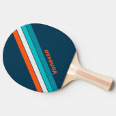 Raquette De Ping Pong Bouteille bleue écho rayée avec nom (Côté)