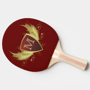 Raquette De Ping Pong Bouton RETRO OR AILES II + votre monogramme