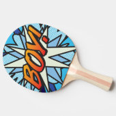Raquette De Ping Pong Boy Blue Cool Modern Fun Comic Book (Côté)