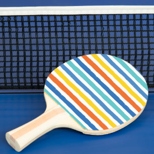 Raquette De Ping Pong Bright Beach Striped Motif