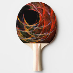 Raquette De Ping Pong Briser le Cercle Vortex de Feu Art Abstrait