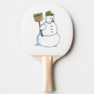 Raquette De Ping Pong Broom Snowman ping pong paddle