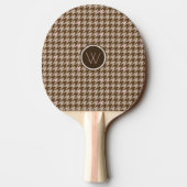 Raquette De Ping Pong Brown avec Paddle Ping Ping Rose Gold Houndstooth (Dos)