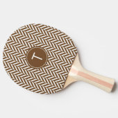 Raquette De Ping Pong Brown Herringbone Custom Ping Paddle (Côté)