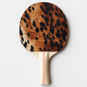 Raquette De Ping Pong Brown Noir Noir Faux Cowhide (Dos)