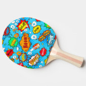 Raquette De Ping Pong Bruits illustrés amusants (Côté)
