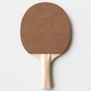 Raquette De Ping Pong Brun naturel en cuir de Faux