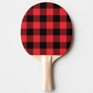 Raquette De Ping Pong Buffalo Plaid Red Black Check