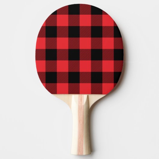 Raquette De Ping Pong Buffalo Plaid Red Black Check (Devant)