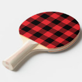 Raquette De Ping Pong Buffalo Plaid Red Black Check (Devant Angle)