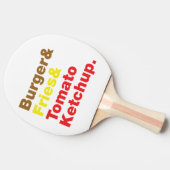 Raquette De Ping Pong Burger & Fries & Tomato Ketchup. (Côté)