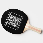 Raquette De Ping Pong Business Marketing QR Code (Côté)
