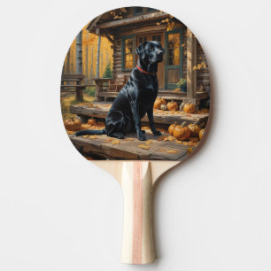 Raquette De Ping Pong Cabine du journal de l'extracteur Black Labrador A
