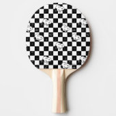 Raquette De Ping Pong cacahuètes | Drapeau À damiers Snoopy (Devant)