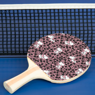 Raquette De Ping Pong cacahuètes   Snoopy Flower Vine Motif
