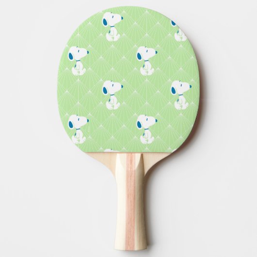 Raquette De Ping Pong cacahuètes | Snoopy Green Deco Dreams Motif (Devant)